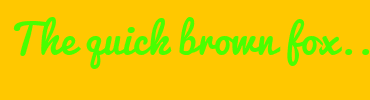 Image with Font Color 49FF00 and Background Color FFC800